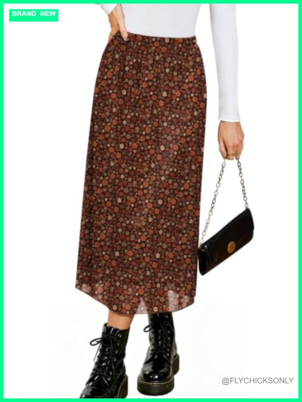 Mesh Midi Skirt Elastic High Waisted Double Lined Long Skirt